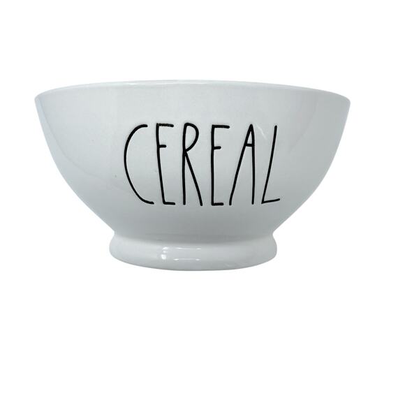 Rae Dunn By Magenta CEREAL White Ceramic Bowl Rustic Farmhouse Kitchen Dining - Picture 1 of 6
